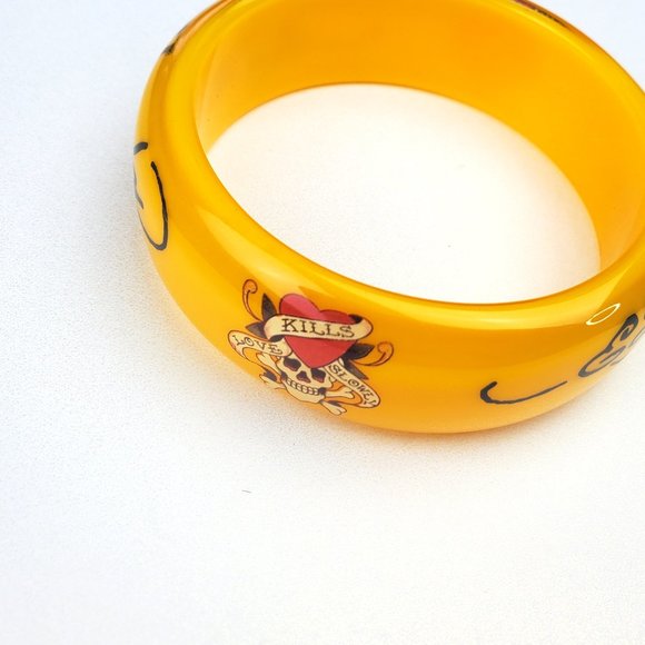 ED HARDY VINTAGE Style Authentic Bracelet/Bangle Bracelet/Hard Rock Accessories - Picture 3 of 7